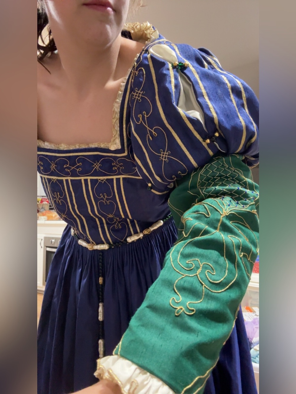 Handmade renaissance reenactment dress